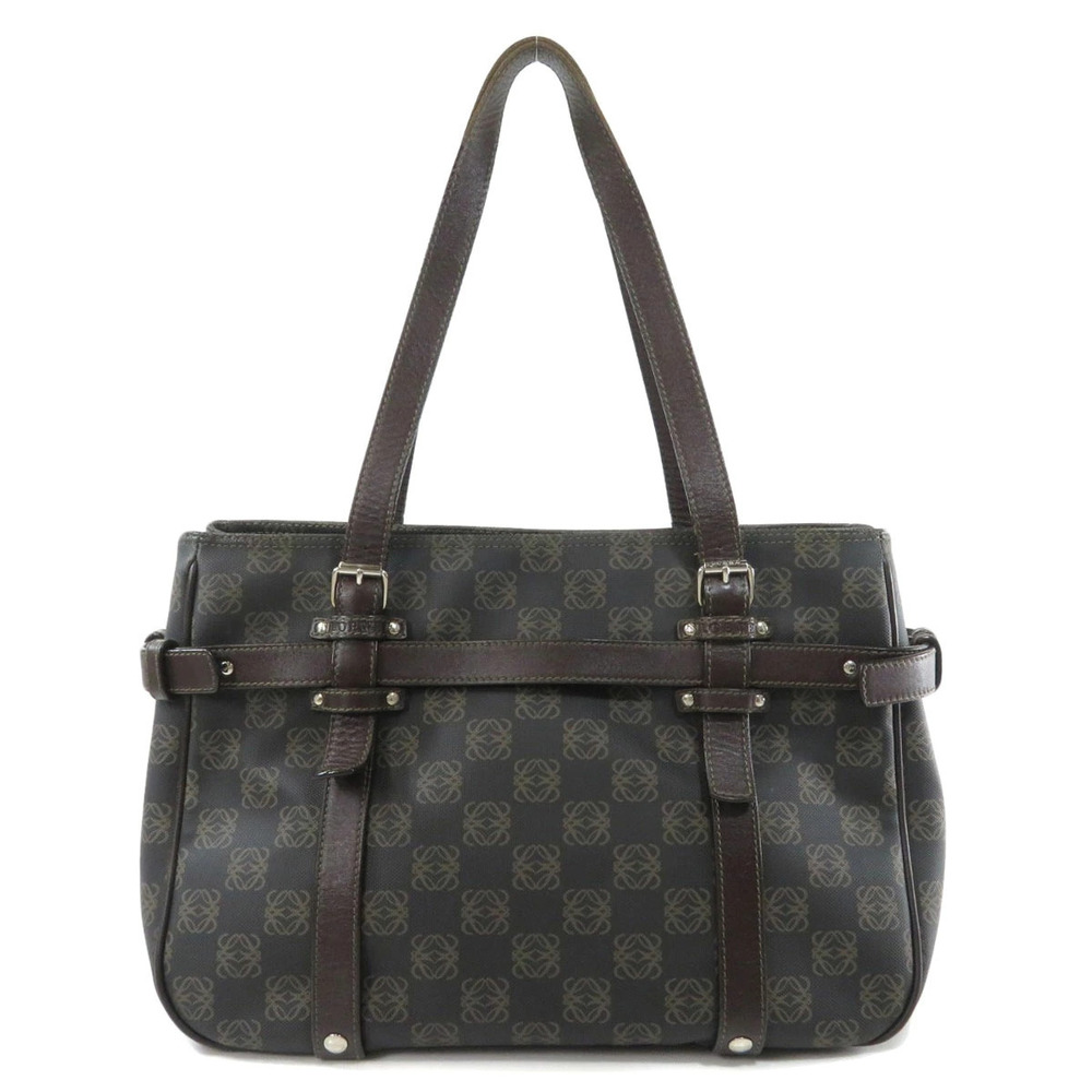 Loewe Tote Leather Bag Anagram 2way Black